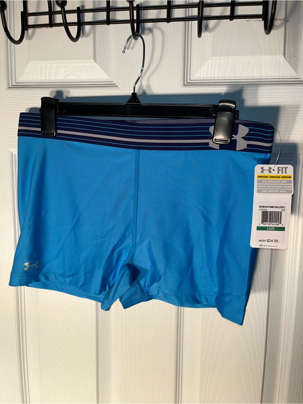 $27 Women’s Under Armour Compression Shorts Size Large Blue
